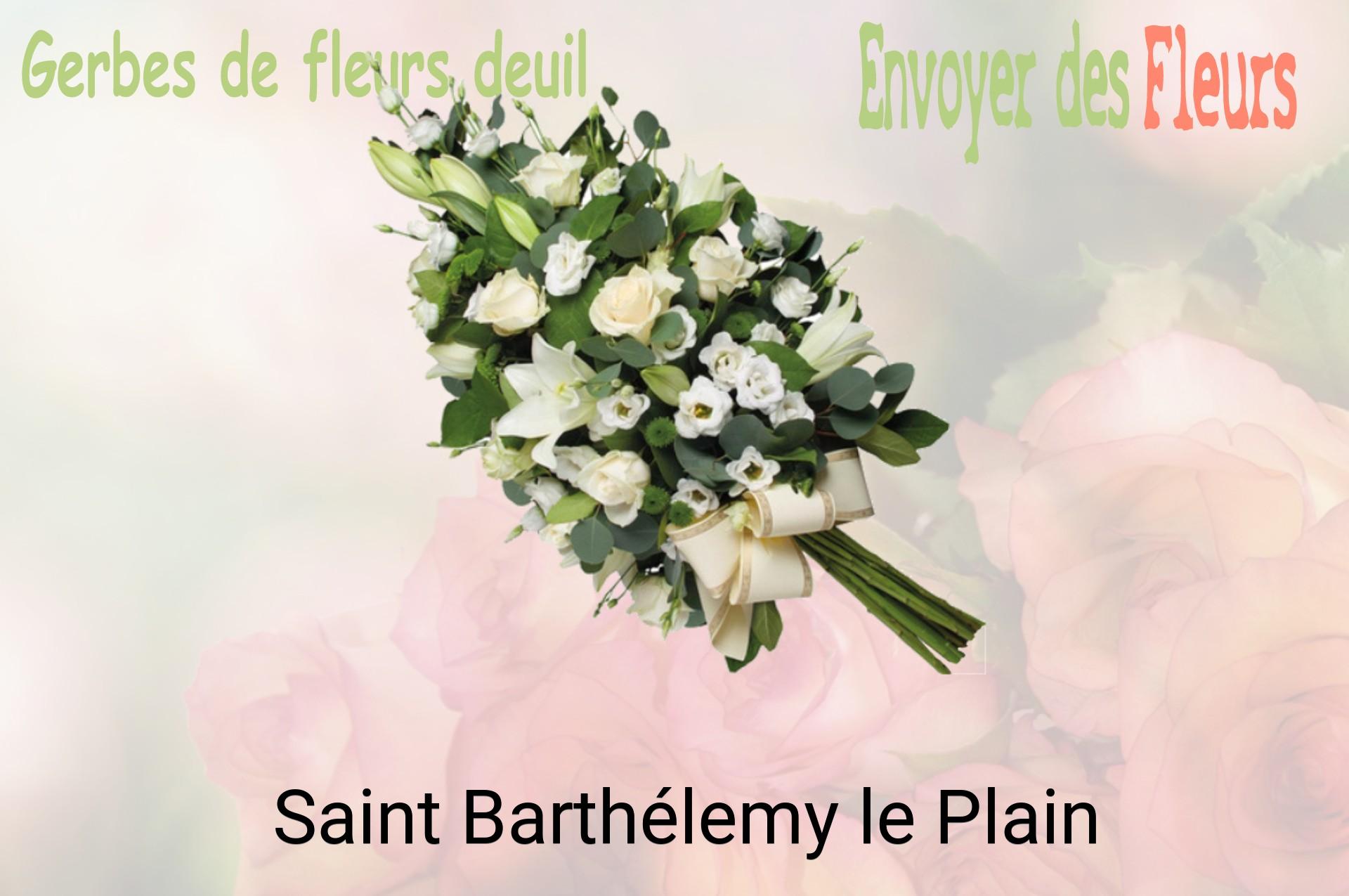 Gerbe de fleurs de deuil livrée à Saint-Barthélemy-le-Plain